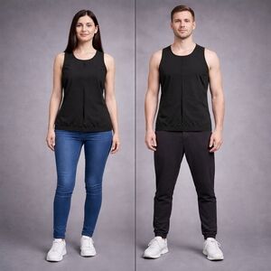 Two Piece - Sleeveless Fitness T-Shirt – Unisex